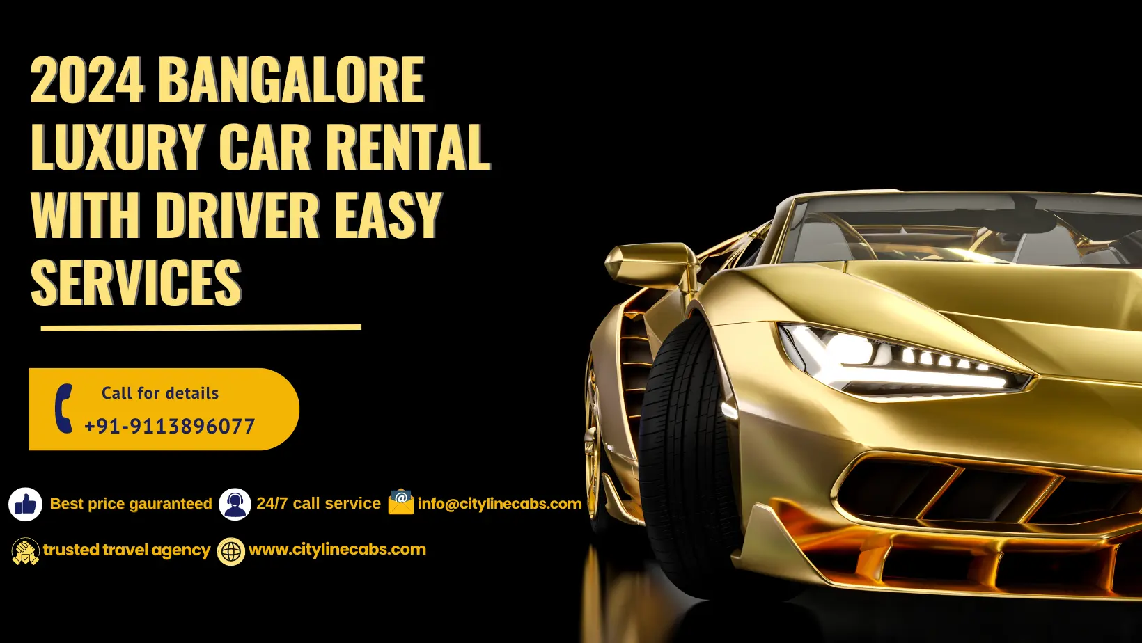 2024 Bangalore Luxury Car Rental With Driver Easy Services